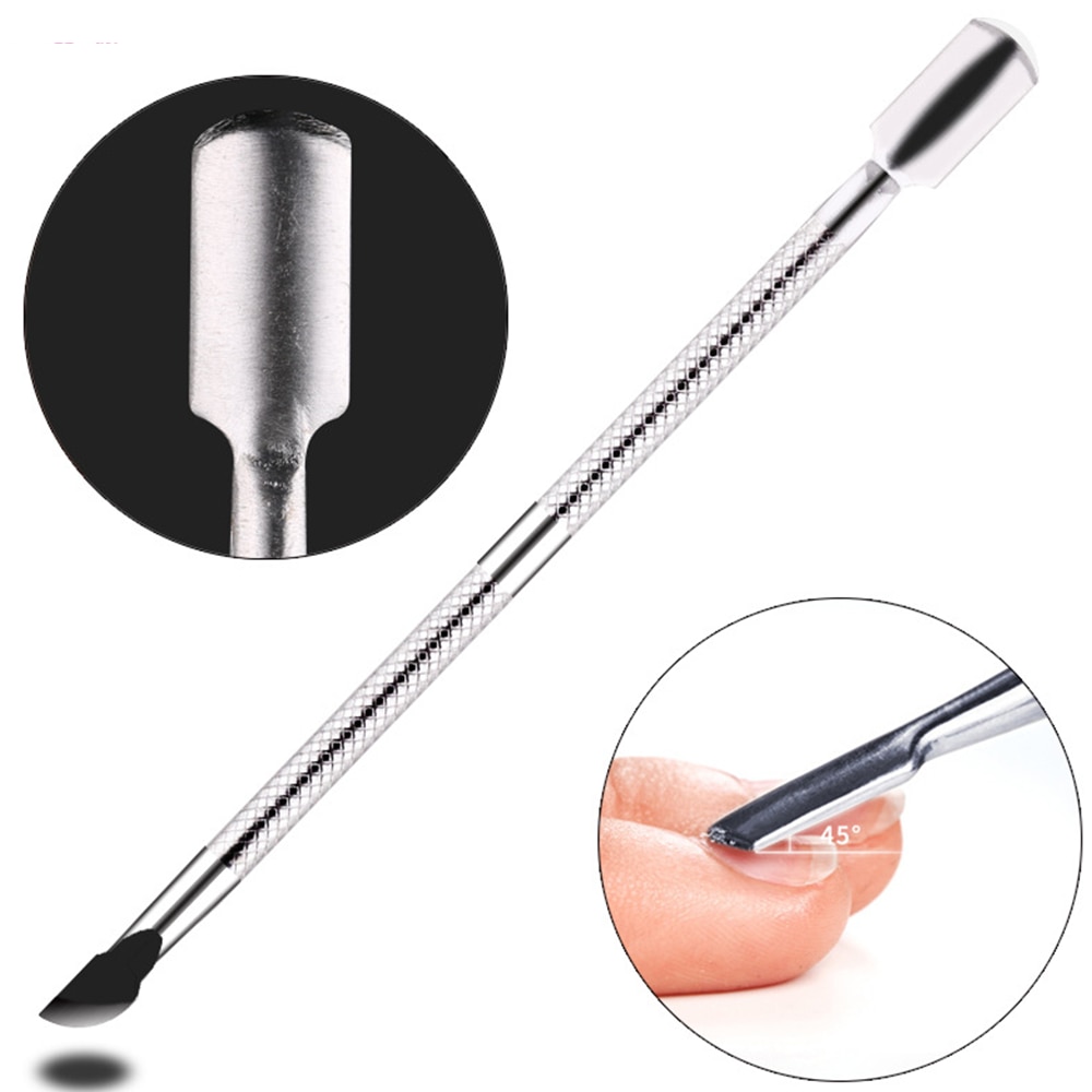 Stainless Steel Double-ended Nail Cuticle Pusher D..